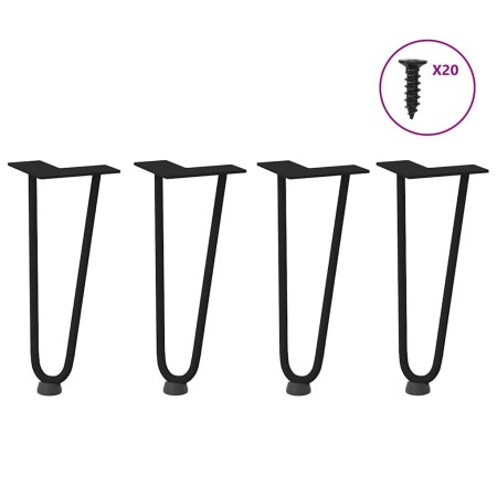 Patas de mesa tipo horquilla 4 uds acero macizo negro 30 cm von , Tischbeine - Ref: Foro24-4012416, Preis: 36,64 €, Rabatt: %