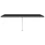 Manuell einziehbare Markise mit anthrazitgrauer LED 600x350 cm von vidaXL, Markisen - Ref: Foro24-3069684, Preis: 848,10 €, R...