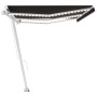 Manual retractable awning with anthracite gray LED 600x350 cm by vidaXL, Awnings - Ref: Foro24-3069684, Price: 847,94 €, Disc...
