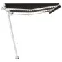 Toldo retráctil manual con LED gris antracita 600x350 cm de vidaXL, Toldos - Ref: Foro24-3069684, Precio: 848,75 €, Descuento: %