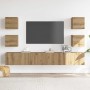 Muebles de TV de pared 6 uds madera ingeniería roble artesanal de , Muebles TV - Ref: Foro24-3328970, Precio: 211,16 €, Descu...