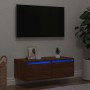 Mueble de TV con luces LED roble marrón 75x35,5x25 cm von , TV-Möbel - Ref: Foro24-860235, Preis: 72,35 €, Rabatt: %