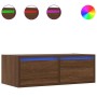 Mueble de TV con luces LED roble marrón 75x35,5x25 cm von , TV-Möbel - Ref: Foro24-860235, Preis: 72,35 €, Rabatt: %