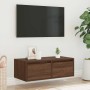 Mueble de TV con luces LED roble marrón 75x35,5x25 cm von , TV-Möbel - Ref: Foro24-860235, Preis: 72,35 €, Rabatt: %