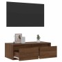 Mueble de TV con luces LED roble marrón 75x35,5x25 cm de , Muebles TV - Ref: Foro24-860235, Precio: 76,42 €
