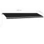 Manuell einziehbare Markise mit anthrazitgrauer LED 600x350 cm von vidaXL, Markisen - Ref: Foro24-3069684, Preis: 848,10 €, R...