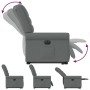 Sillón eléctrico reclinable elevable de tela gris oscuro de , Sillones - Ref: Foro24-3303335, Precio: 332,74 €