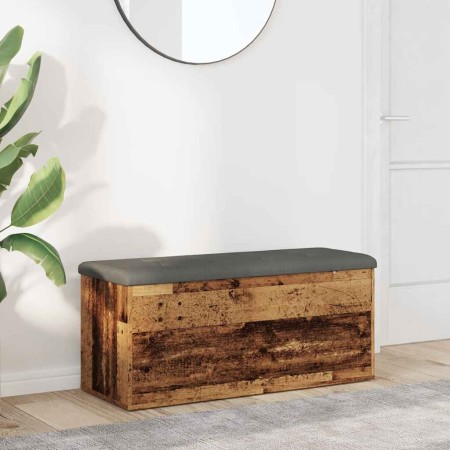 Banco almacenaje madera de ingeniería madera vieja 102x42x45 cm von , Bänke für Hallen und Lager - Ref: Foro24-857619, Preis:...