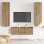 Muebles de TV de pared 3 uds madera ingeniería roble artesanal von , TV-Möbel - Ref: Foro24-3328966, Preis: 188,70 €, Rabatt: %