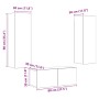 Muebles de TV de pared 3 uds madera ingeniería roble artesanal von , TV-Möbel - Ref: Foro24-3328966, Preis: 188,70 €, Rabatt: %