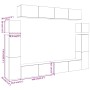 Mueble para TV de pared madera contrachapada artesanal 8 piezas von , TV-Möbel - Ref: Foro24-3329012, Preis: 415,07 €, Rabatt: %