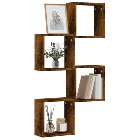Estantes cubo de pared 4 unidades roble ahumado 30x15x30 cm de , Estantes y estanterías - Ref: Foro24-815880, Precio: 34,93 €...