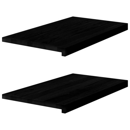 Alféizares de ventana 2 uds madera maciza roble marrón oscuro de , Marcos de ventanas - Ref: Foro24-4009197, Precio: 83,20 €