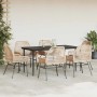 Juego de comedor de jardín 7 pzas con cojines ratán PE marrón von , Gartensets - Ref: Foro24-3334475, Preis: 521,16 €, Rabatt: %