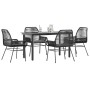 Juego de comedor jardín 5 piezas cojines ratán sintético negro by , Garden sets - Ref: Foro24-3334564, Price: 377,46 €, Disco...