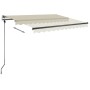 Retractable manual cream freestanding awning 350x250 cm by vidaXL, Awnings - Ref: Foro24-3069717, Price: 349,40 €, Discount: %