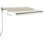 Retractable manual cream freestanding awning 350x250 cm by vidaXL, Awnings - Ref: Foro24-3069717, Price: 356,13 €, Discount: %