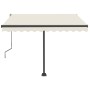 Retractable manual cream freestanding awning 350x250 cm by vidaXL, Awnings - Ref: Foro24-3069717, Price: 349,40 €, Discount: %