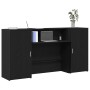 Mostrador de recepción roble negro 200x50x103,5 cm de , Escritorios - Ref: Foro24-3324215, Precio: 299,96 €, Descuento: %
