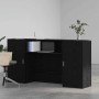 Mostrador de recepción roble negro 200x50x103,5 cm de , Escritorios - Ref: Foro24-3324215, Precio: 299,96 €, Descuento: %