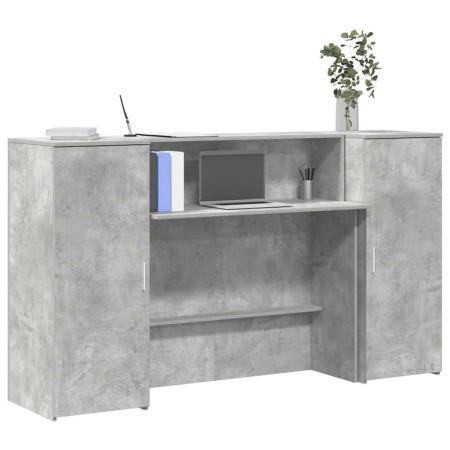 Mostrador de recepción gris hormigón 180x50x103,5 cm von , Schreibtische - Ref: Foro24-3324208, Preis: 260,07 €, Rabatt: %
