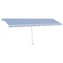 Blue and white manual retractable foot awning 600x300 cm by vidaXL, Awnings - Ref: Foro24-3069596, Price: 667,93 €, Discount: %