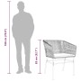 Set comedor jardín 3 pzas cojines ratán sintético vidrio negro by , Garden sets - Ref: Foro24-3334513, Price: 239,04 €, Disco...