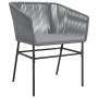 Juego comedor jardín 5 pzas cojines ratán sintético vidrio gris by , Garden sets - Ref: Foro24-3334530, Price: 422,98 €, Disc...