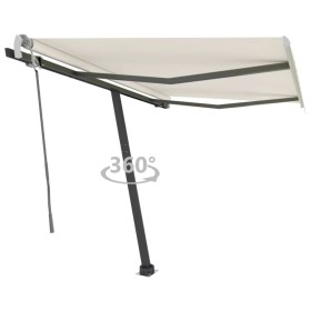 Cremefarbene manuell ausziehbare Fußmarkise 300 x 250 cm von vidaXL, Markisen - Ref: Foro24-3069697, Preis: 367,89 €, Rabatt: %