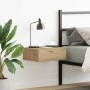 Mesita de noche flotante madera roble artesanal 40x32x15 cm de , Mesitas de noche - Ref: Foro24-861121, Precio: 44,82 €, Desc...