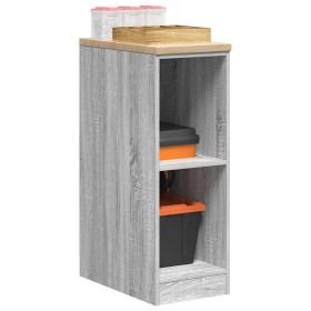 Armario de garaje de madera maciza pino gris Sonoma 30x51x85 cm by , Armarios industriales - Ref: Foro24-860531, Price: 40,73...