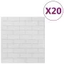 Selbstklebende Tapete 3D-Steine 20 Einheiten weiß von vidaXL, Bemaltes Papier - Ref: Foro24-150719, Preis: 73,89 €, Rabatt: %
