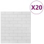 Self-adhesive wallpaper 3D bricks 20 units white by vidaXL, Painted paper - Ref: Foro24-150719, Price: 83,54 €, Discount: %