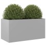 Jardinera de acero galvanizado plateado 62x30x29 cm von , Töpfe und Pflanzgefäße - Ref: Foro24-841594, Preis: 39,54 €, Rabatt: %