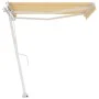 Yellow and white automatic standing awning 300x250 cm by vidaXL, Awnings - Ref: Foro24-3069508, Price: 420,83 €, Discount: %
