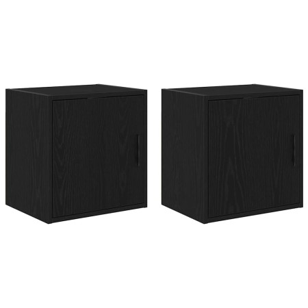 Armarios de pared 2 uds para garaje madera de ingeniería negro de , Armarios industriales - Ref: Foro24-860628, Precio: 71,20...