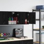 Armarios de pared 2 uds para garaje madera de ingeniería negro de , Armarios industriales - Ref: Foro24-860628, Precio: 71,20...