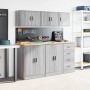 Armario de pared para garaje madera de ingeniería gris sonoma by , Armarios industriales - Ref: Foro24-860635, Price: 36,70 €...