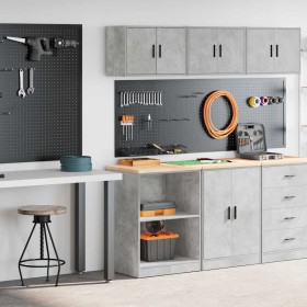 Armarios 2 uds para garaje madera de ingeniería ris hormigón