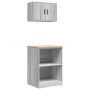 Armarios 2 uds para garaje madera ingeniería gris sonoma by , Armarios industriales - Ref: Foro24-3328283, Price: 101,72 €, D...