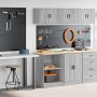 Armarios 2 uds para garaje madera ingeniería gris sonoma de , Armarios industriales - Ref: Foro24-3328283, Precio: 101,72 €