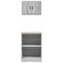 Armarios 2 uds para garaje madera ingeniería gris sonoma by , Armarios industriales - Ref: Foro24-3328283, Price: 101,72 €, D...