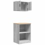 Armarios 2 uds para garaje madera ingeniería gris sonoma by , Armarios industriales - Ref: Foro24-3328283, Price: 101,72 €, D...