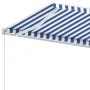 Toldo de pie retráctil manual azul y blanco 450x350 cm de vidaXL, Toldos - Ref: Foro24-3069636, Precio: 499,73 €, Descuento: %
