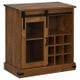 Aparador HALDEN con puerta corredera 80x40x80 cm madera maciza de , Aparadores - Ref: Foro24-4018421, Precio: 217,92 €, Descu...