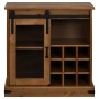 Aparador HALDEN con puerta corredera 80x40x80 cm madera maciza de , Aparadores - Ref: Foro24-4018421, Precio: 217,92 €, Descu...