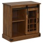 Aparador HALDEN con puerta corredera 80x40x80 cm madera maciza de , Aparadores - Ref: Foro24-4018421, Precio: 217,92 €, Descu...