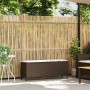 Banco de jardín con cojín marrón 110x30x40,5 cm ratán sintético by , garden benches - Ref: Foro24-4104155, Price: 91,16 €, Di...