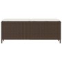 Banco de jardín con cojín marrón 110x30x40,5 cm ratán sintético by , garden benches - Ref: Foro24-4104155, Price: 91,16 €, Di...