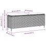 Banco de jardín con cojín marrón 110x30x40,5 cm ratán sintético by , garden benches - Ref: Foro24-4104155, Price: 91,16 €, Di...